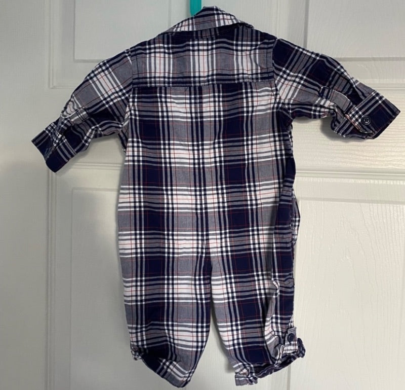 Baby Gap Plaid Romper, 0-3 months , Kids 3 Month (0-3M)