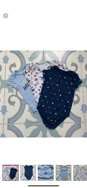 3 Tommy Hilfiger Diaper Shirts, 9 months , Kids 9 Month (6-9M)