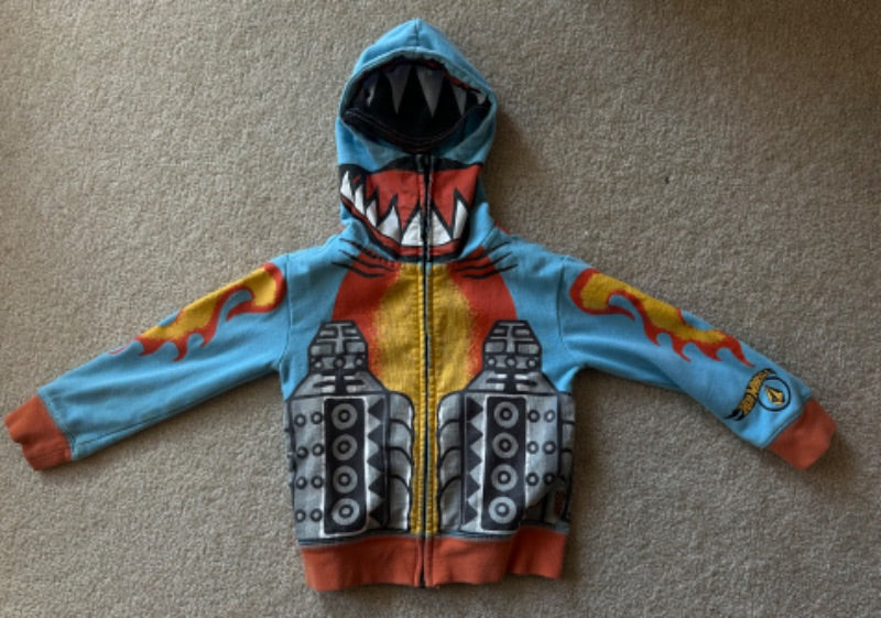 Hotwheels hoodie with mesh eye cover, Kids 2T
