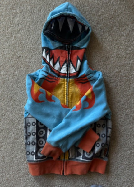 Hotwheels hoodie with mesh eye cover, Kids 2T