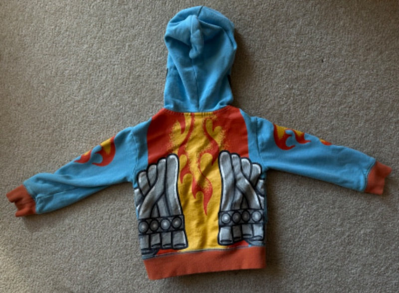 Hotwheels hoodie with mesh eye cover, Kids 2T