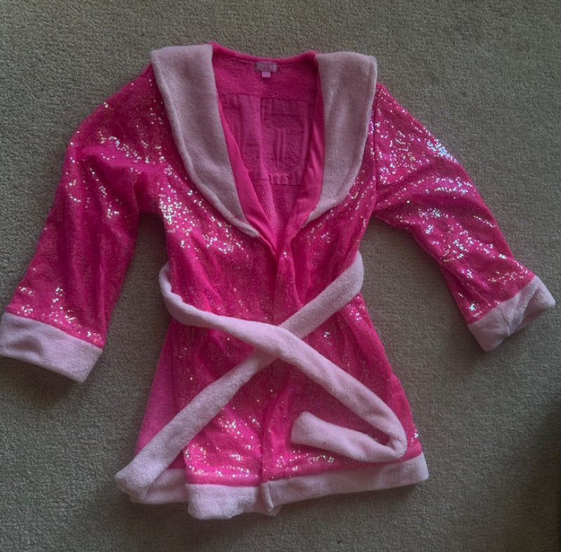 Jojo pink housecoat, Kids 7 & 8 (small)