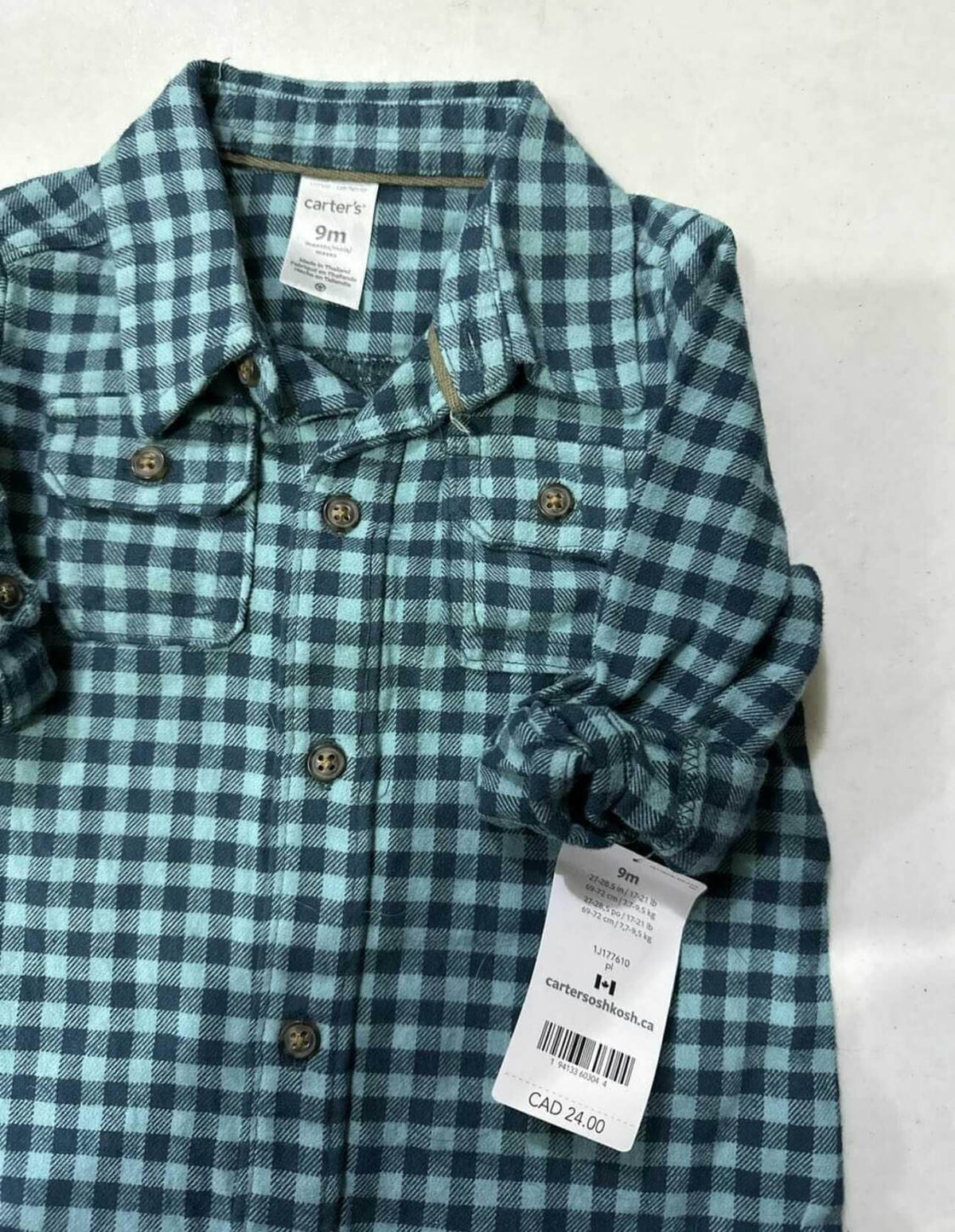 Plaid romper , Kids 9 Month (6-9M)