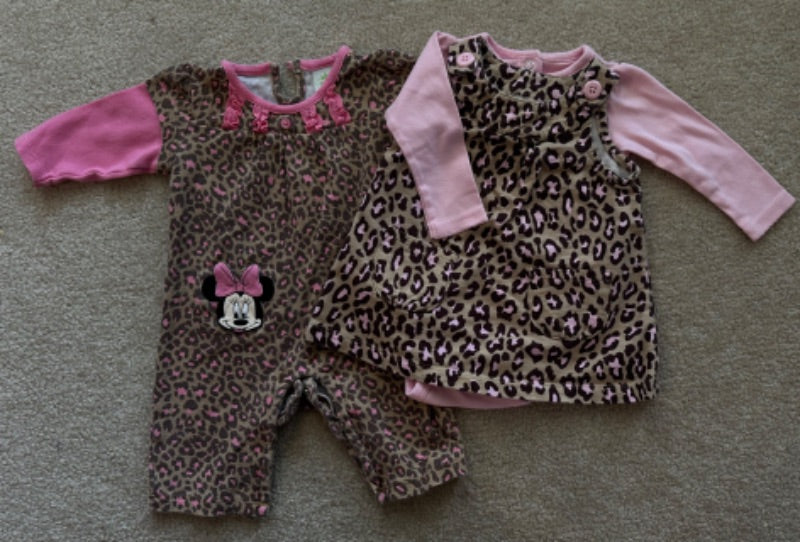 Leopard print outfit bundle, Kids 6 Month (3-6M)