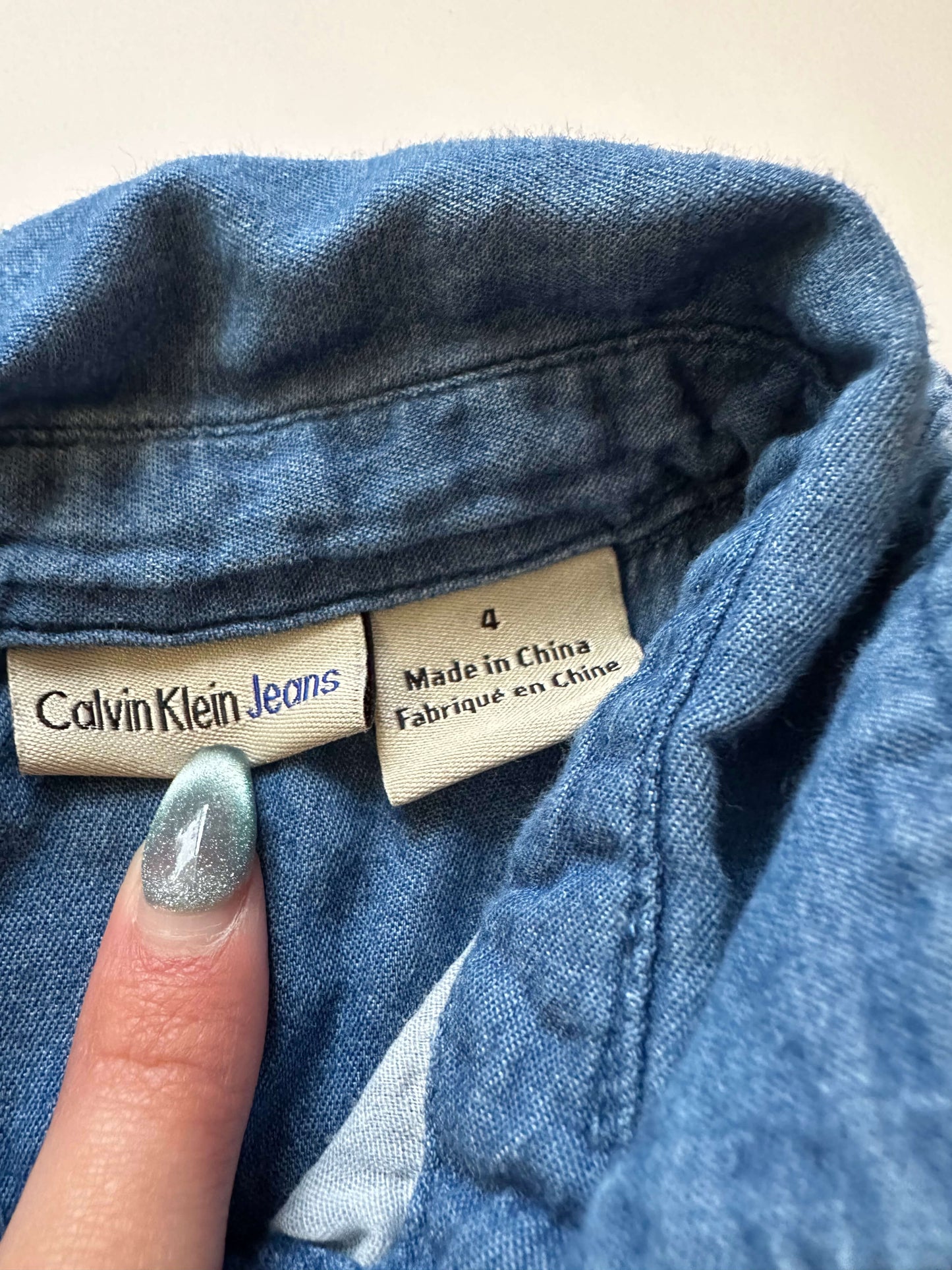 Calvin Klein Embroidery Dress Size 4, Kids 4/4T