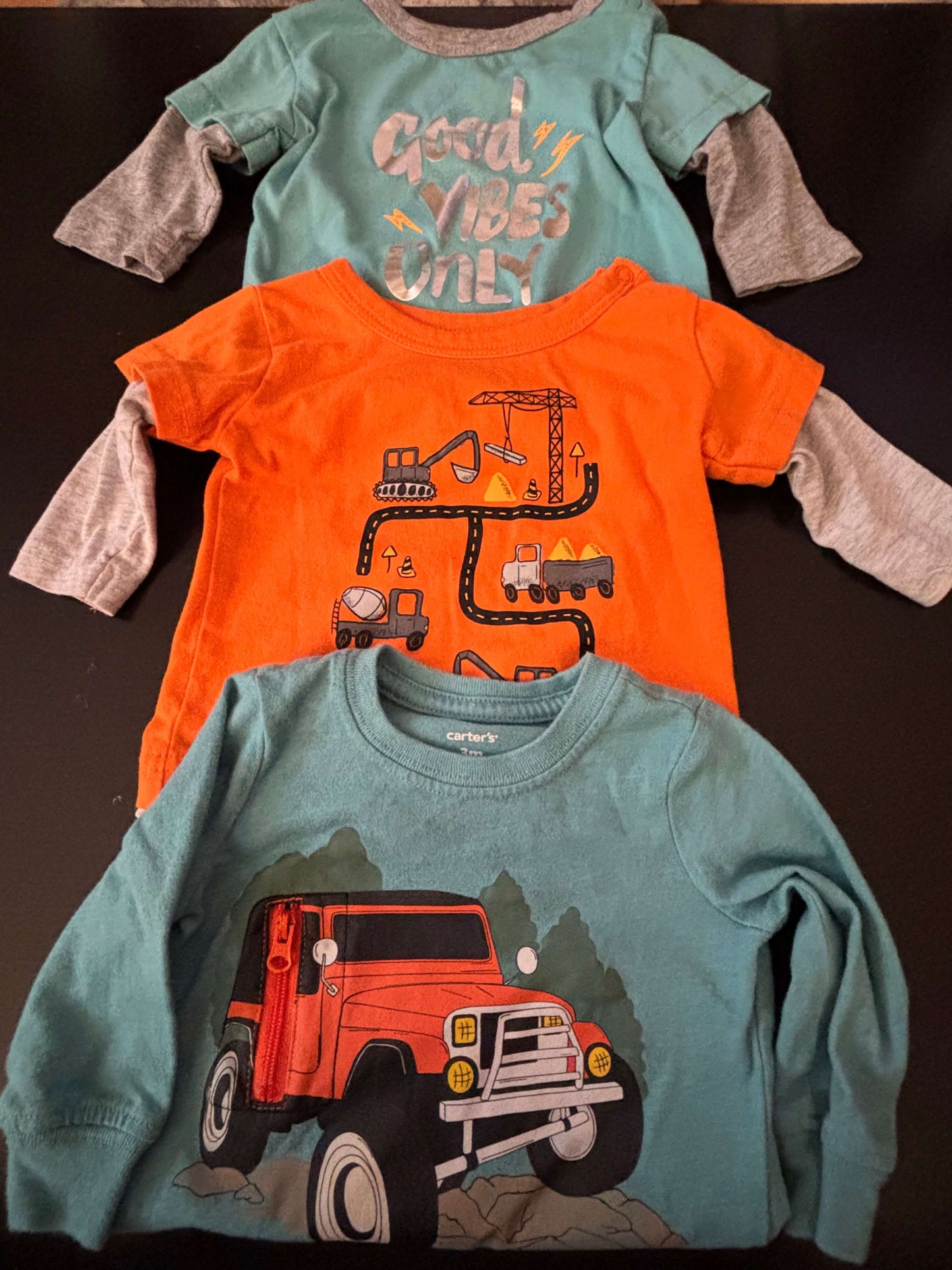 Long Sleeve Shirt Bundle of 7! 0-3m , Kids 3 Month (0-3M)