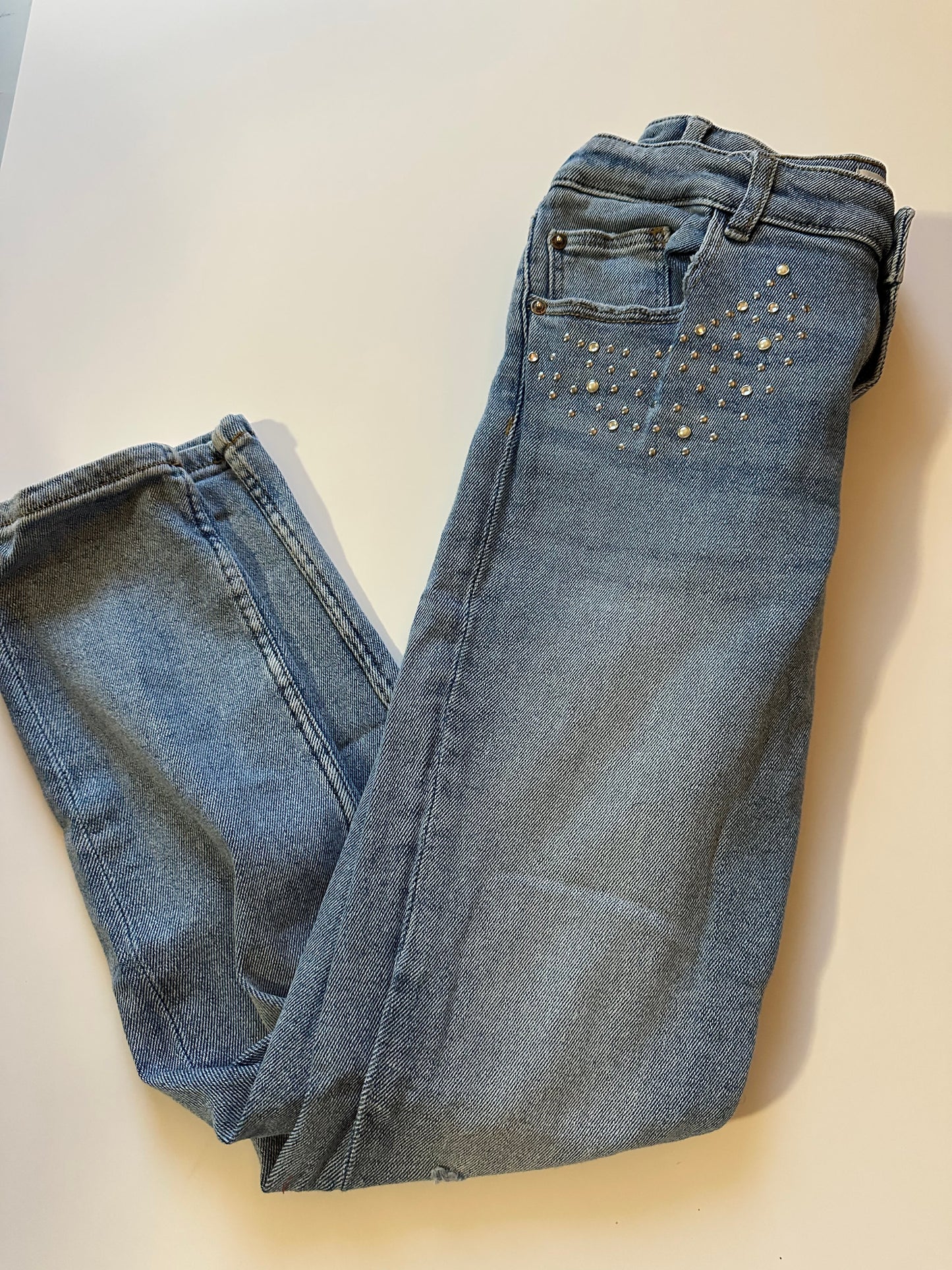 Zara Sparkle Gem Jeans Size 13-14, Kids 12 & 14 (large)