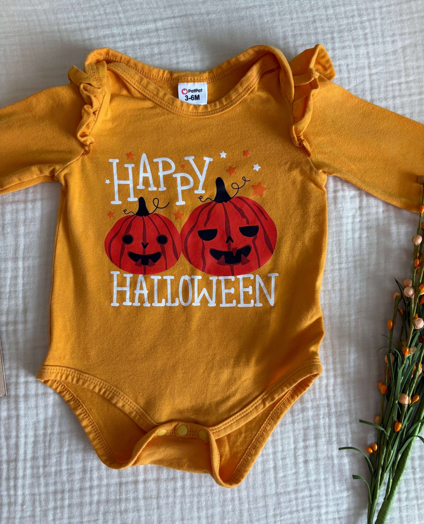 3-6 Months Baby Girl Halloween Long Sleeved Onesie , Kids 6 Month (3-6M)