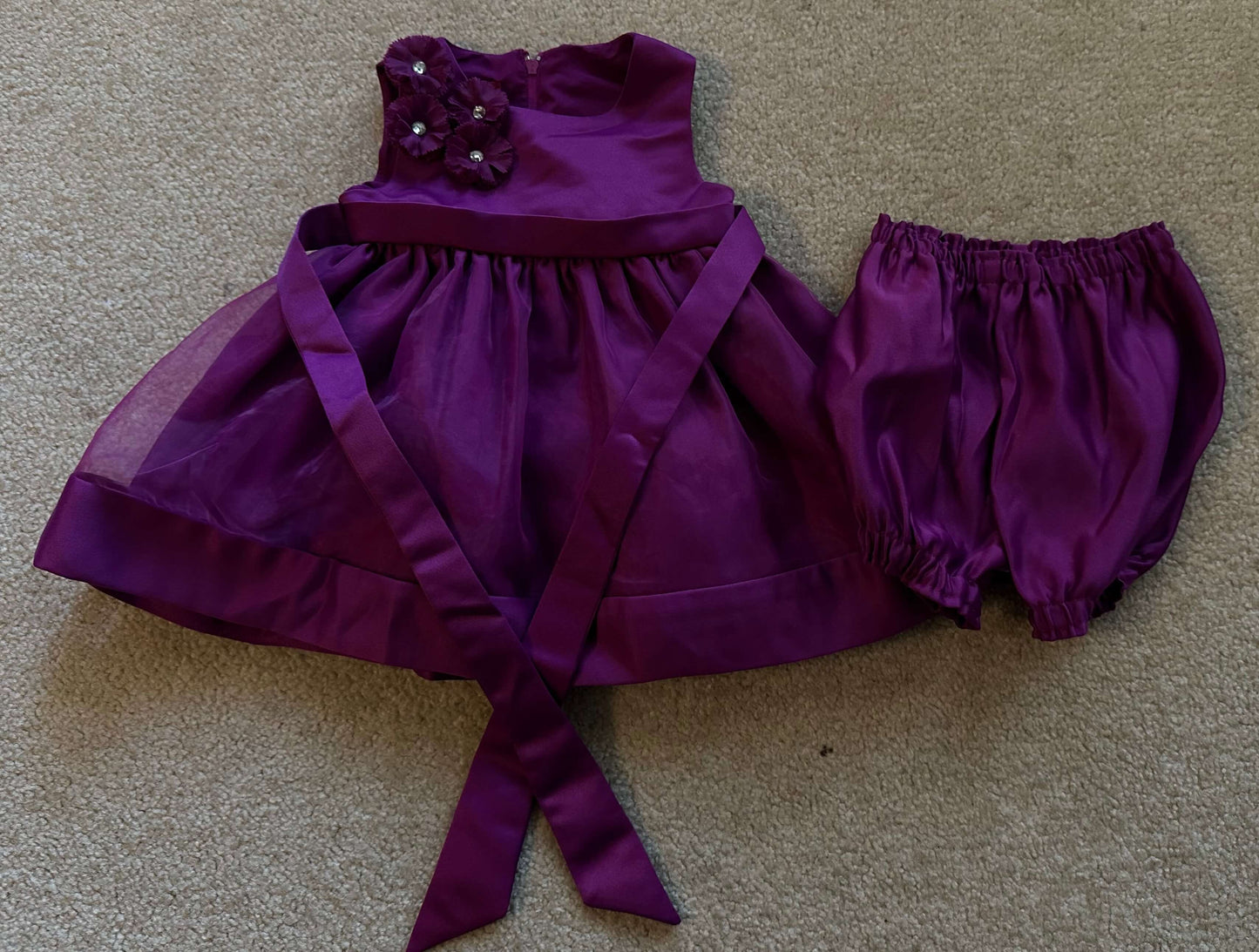 Princess Faith purple party dress, Kids 12 Month (9-12M)