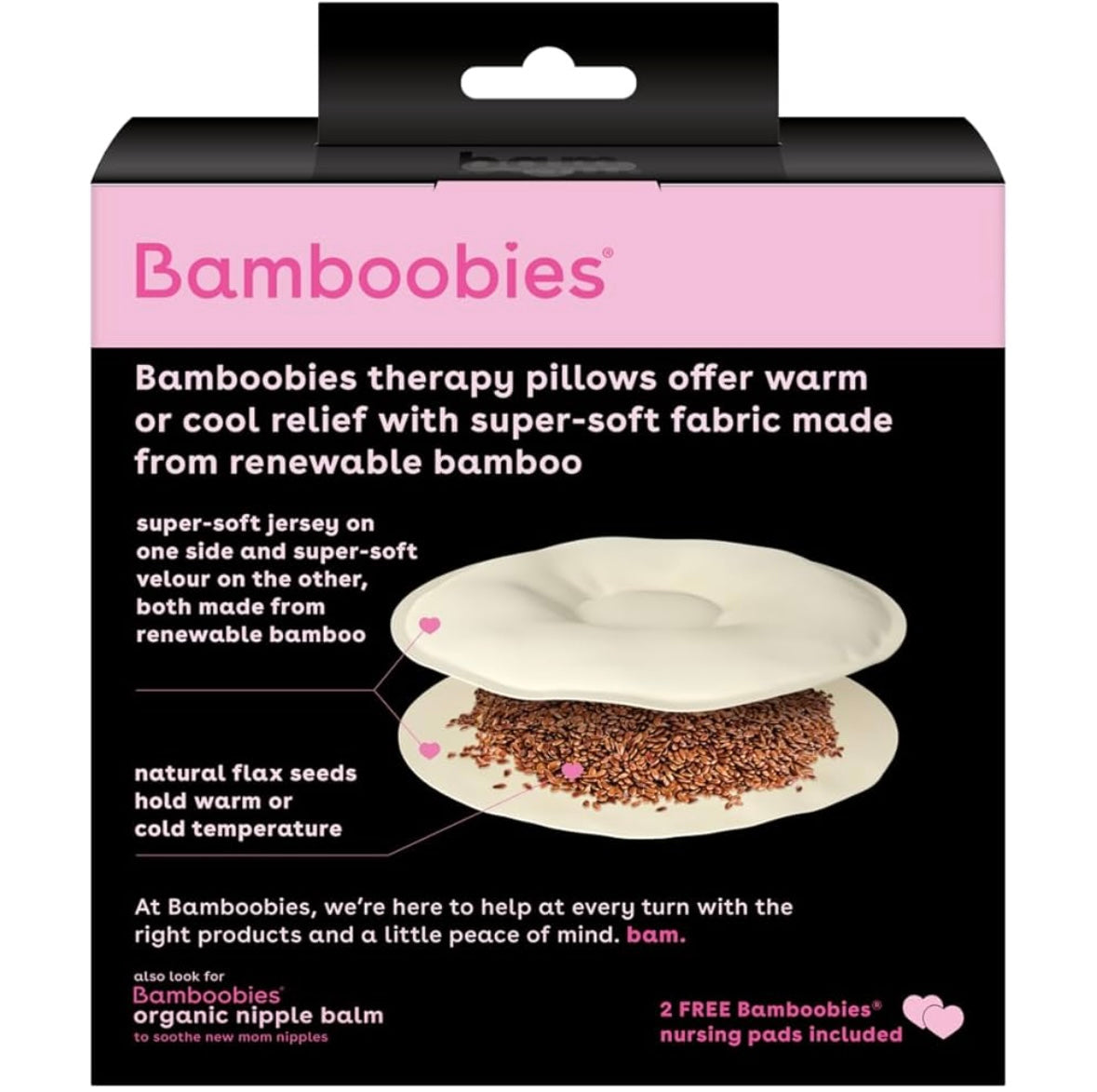 Bamboobies Soothing Nursing Breast Therapy Pillows and Washable Nursing Pads (Never Used)