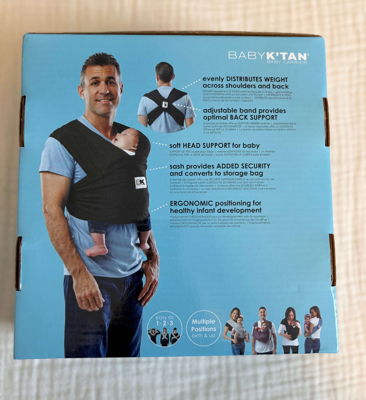 Baby K'Tan Baby Carrier in Black Size Small