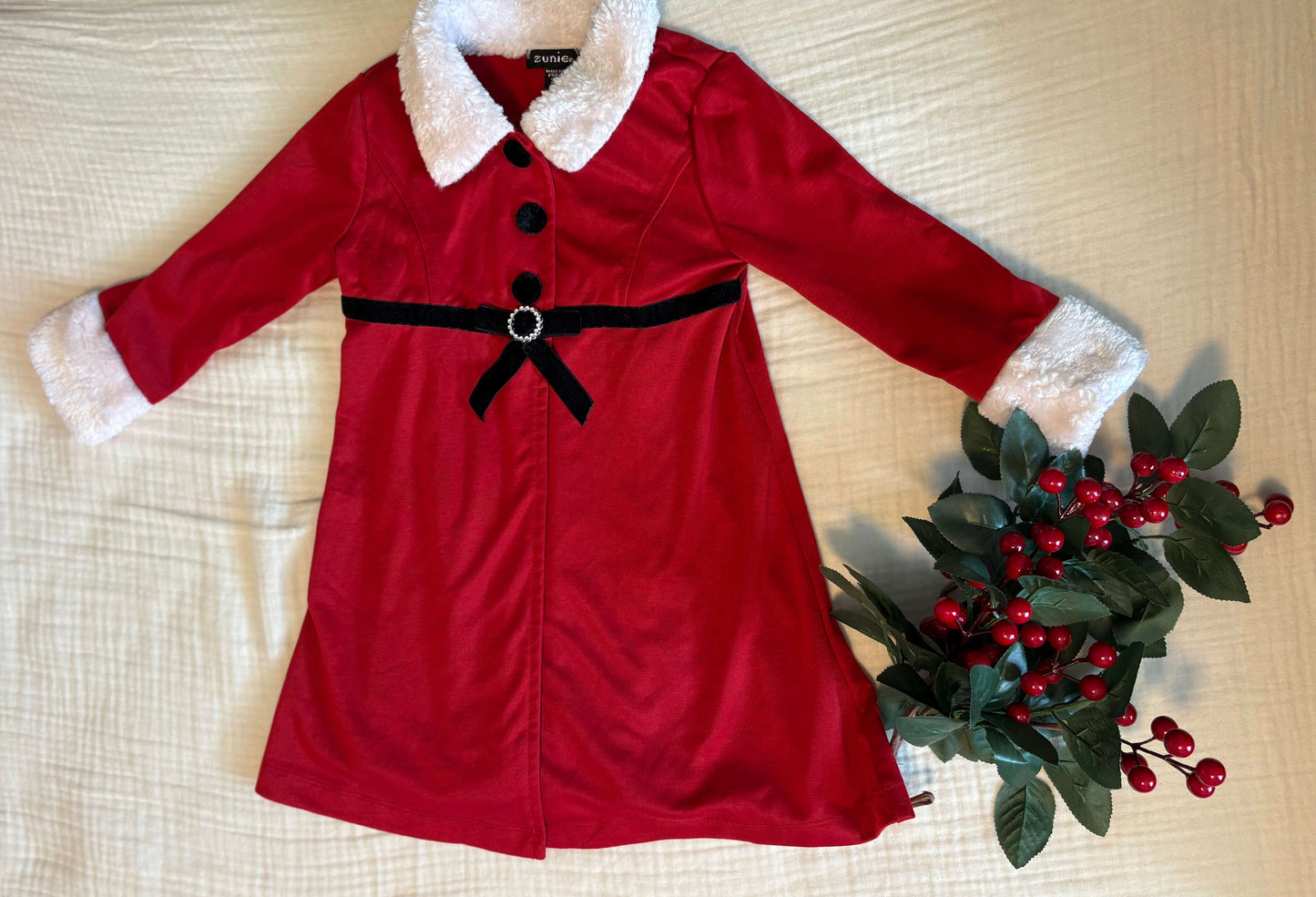 Zunie 3T Toddler Girls Christmas Dress Coat & Dress , Kids 3T