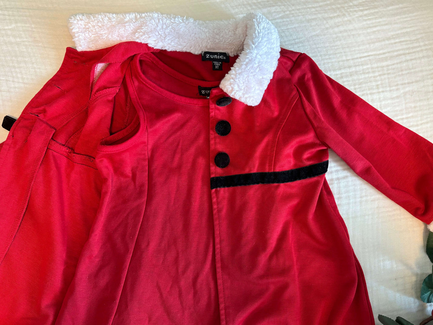 Zunie 3T Toddler Girls Christmas Dress Coat & Dress , Kids 3T
