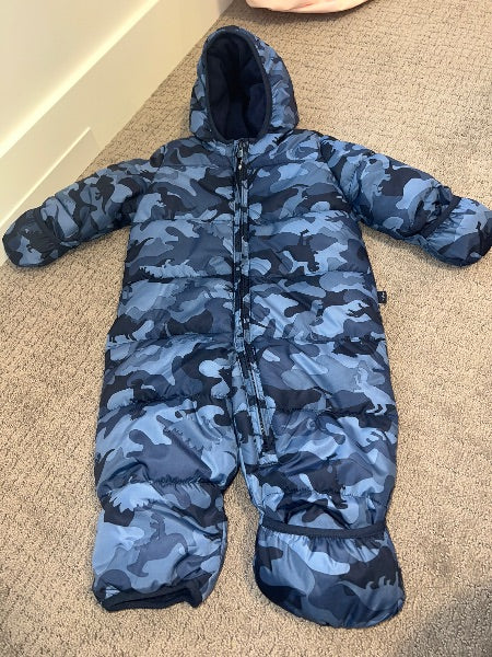 Boys - Gap - blue camo bunting suit - 6-12mo, Kids 12 Month (9-12M)