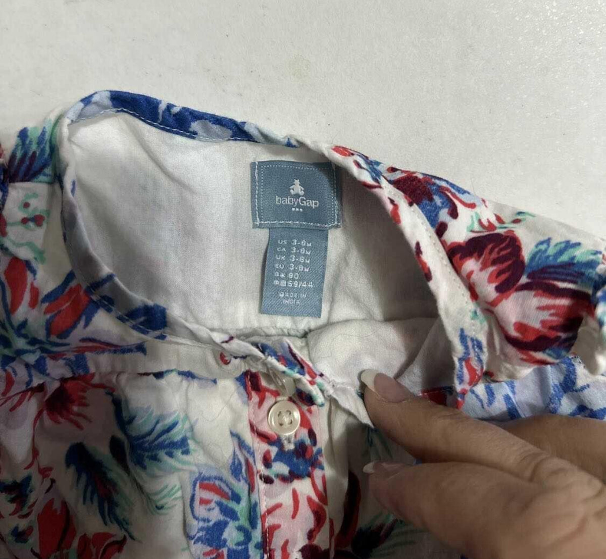 Flower summer shirt 3-6mo, Kids 6 Month (3-6M)