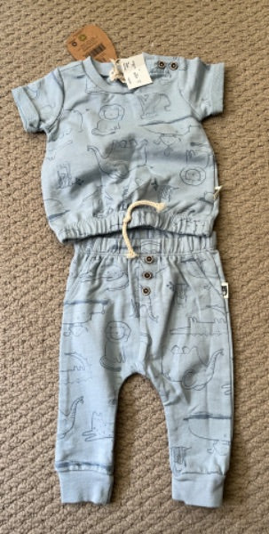 Organic Cotton Outfit 3-6M, Kids 6 Month (3-6M)