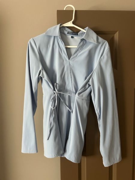 Blue Maternity Top. Thyme Maternity. Small., Maternity S (4-6)