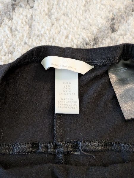 H&M Maternity Capri Leggings, Black, Medium, Maternity M (8-10)
