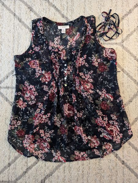Motherhood Maternity Flower Top, Large, Maternity L (12-14)