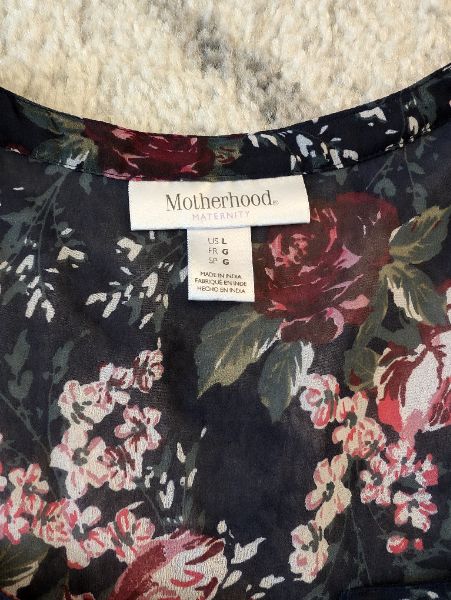 Motherhood Maternity Flower Top, Large, Maternity L (12-14)