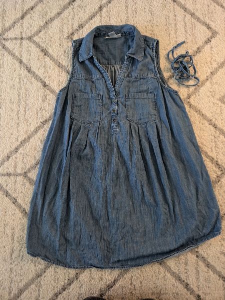 Motherhood Denim Flowy Shirt, Medium, Maternity M (8-10)