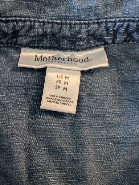 Motherhood Denim Flowy Shirt, Medium, Maternity M (8-10)