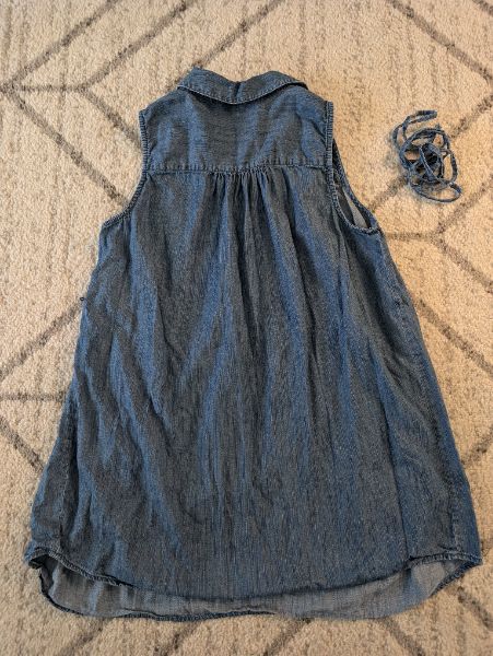 Motherhood Denim Flowy Shirt, Medium, Maternity M (8-10)