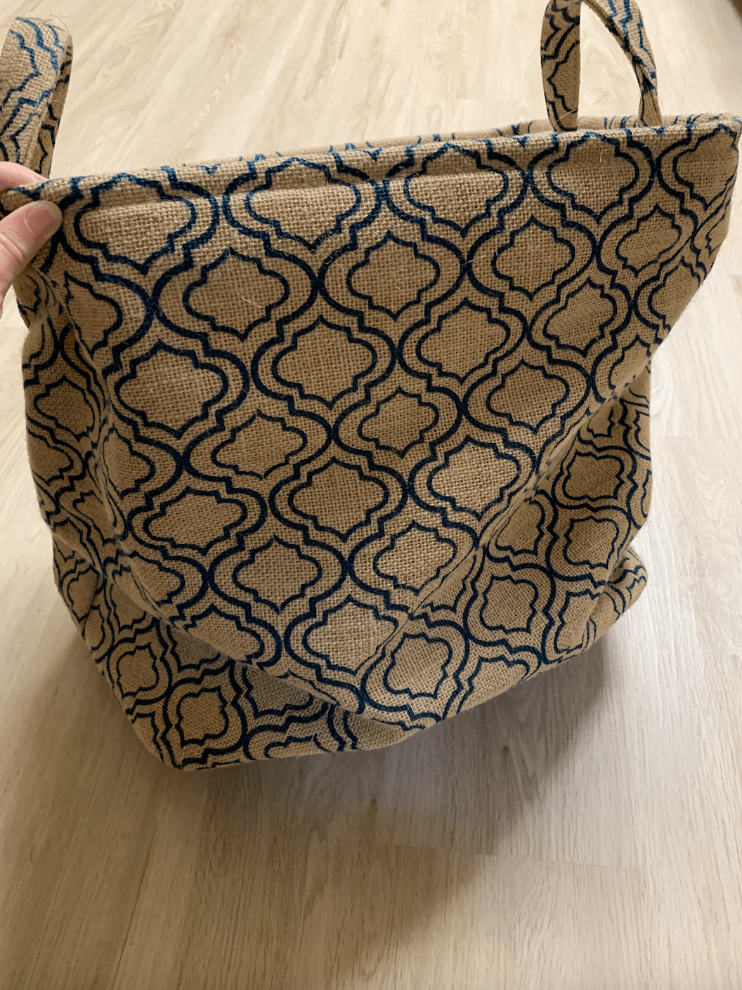 blue modern medium size toy storage bin decor