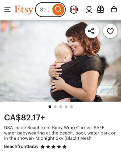 Beachfront Baby Sling - Black