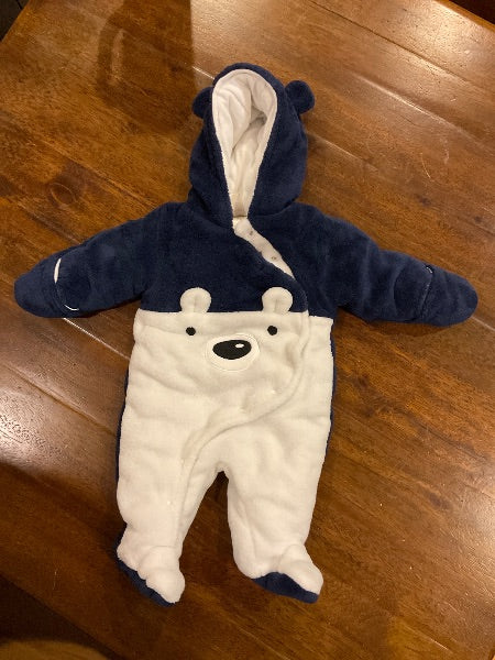 Polar bear bunting suit, Kids 3 Month (0-3M)