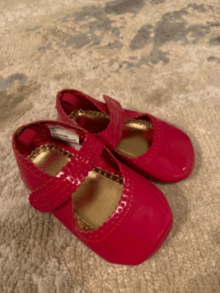 Gymboree size 4 infant red ballet flats, Shoes 4 (Baby: 0-12 mth)