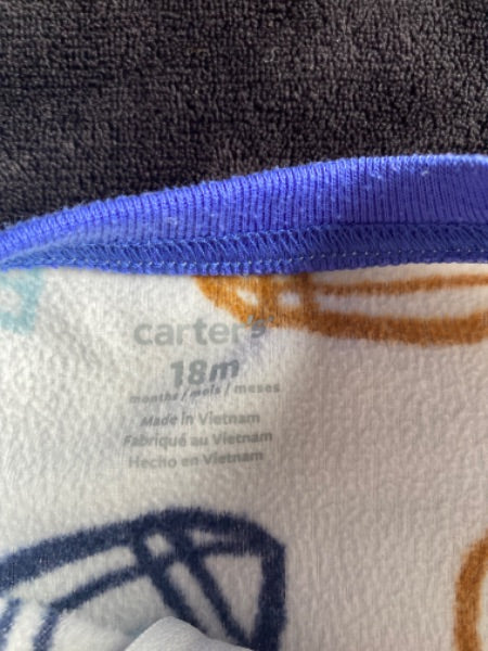 18 month fleece carters football pajamas, Kids 18 Month (12-18M)