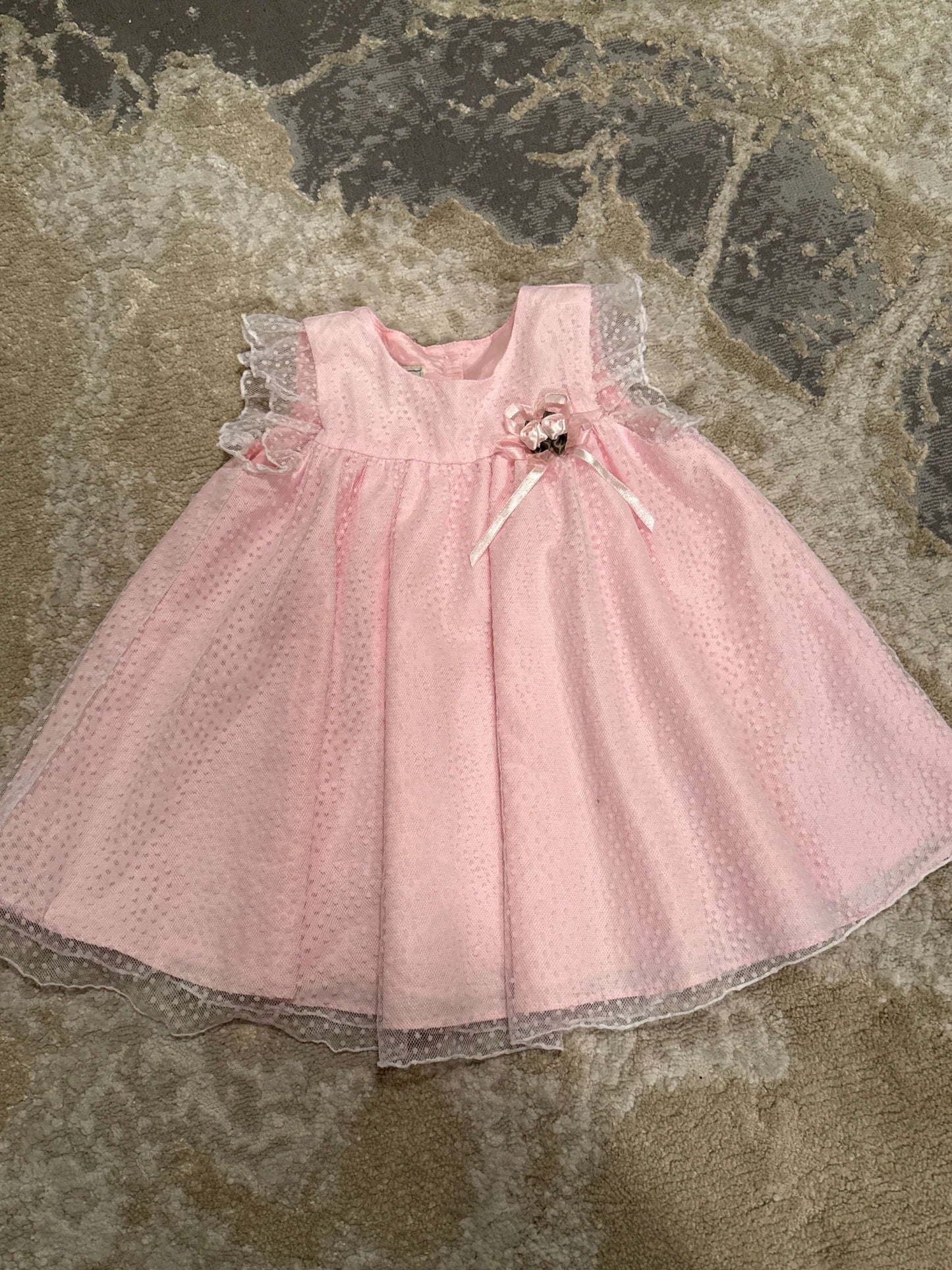 Marmellata size 18 m pink&white tulle dress, Kids 18 Month (12-18M)