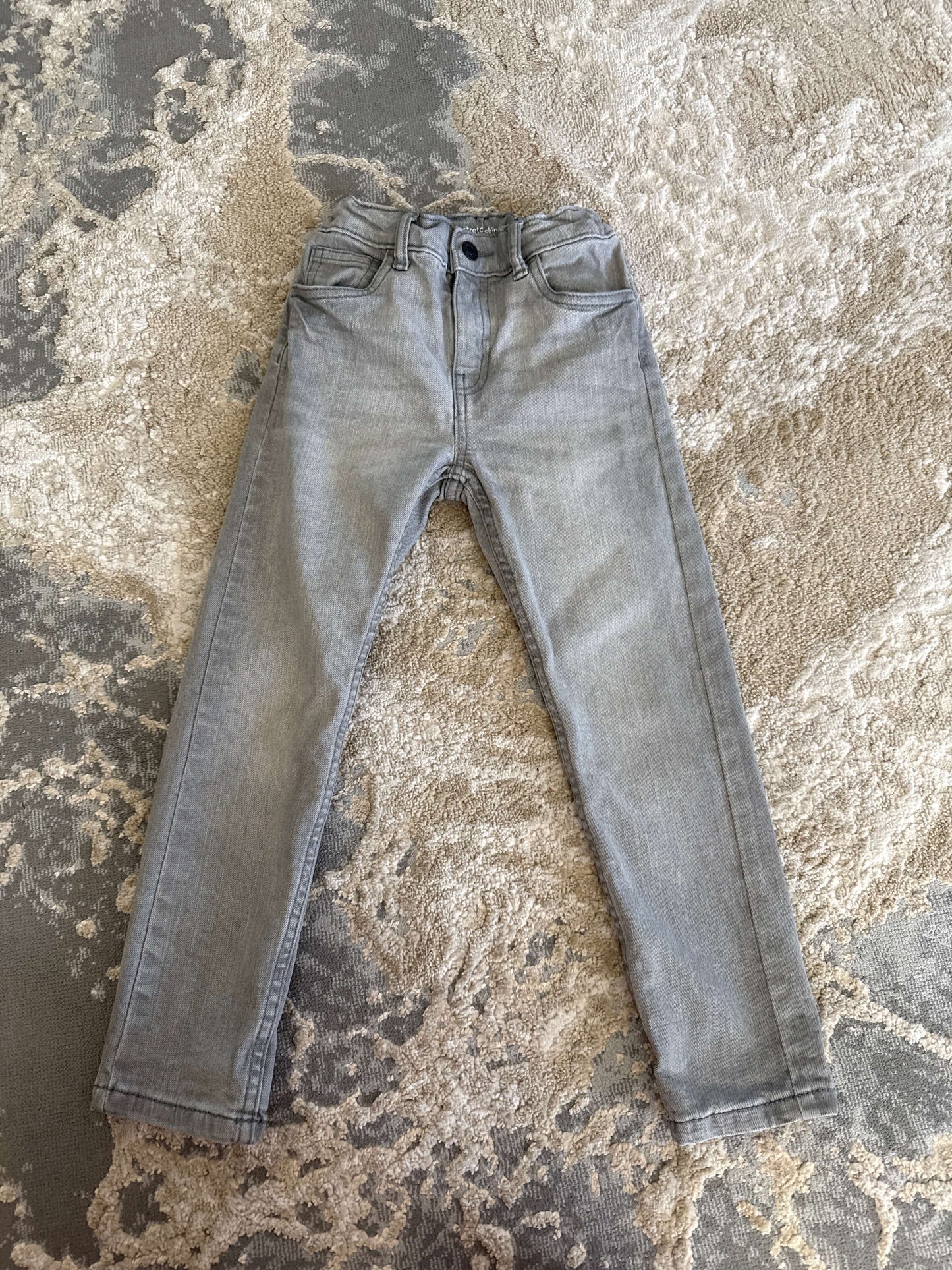 George size 6 stretch slim fit blue / light grey jeans (2 pc), Kids 6/6X (extra small)
