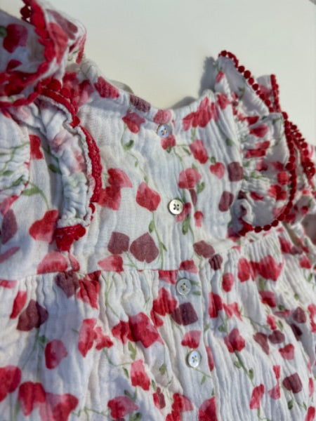 3-6m jessica simpson red poppy dress, Kids 6 Month (3-6M)