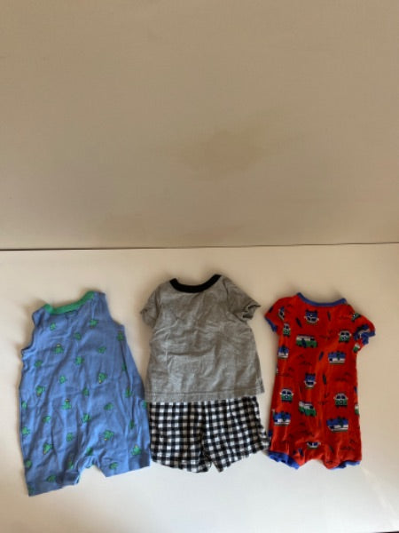 3-6 month baby boy summer romper bundle, Kids 6 Month (3-6M)