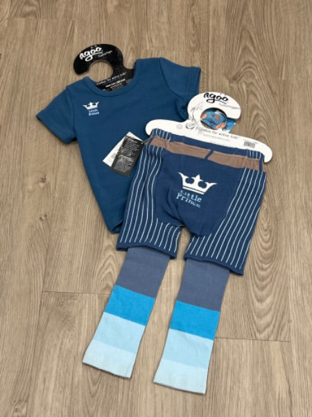 NWT Little Prince Tushie Top/Huggers Set, size 24-36 mos, Kids 24 Month (18-24M)