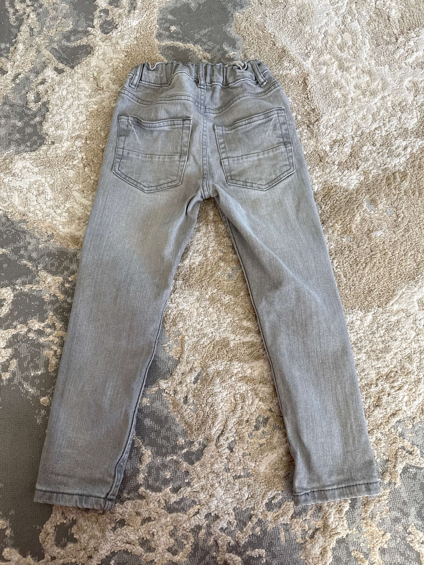 George size 6 stretch slim fit blue / light grey jeans (2 pc), Kids 6/6X (extra small)