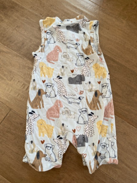 Sleeveless dog print short romper 18-24 month , Kids 24 Month (18-24M)