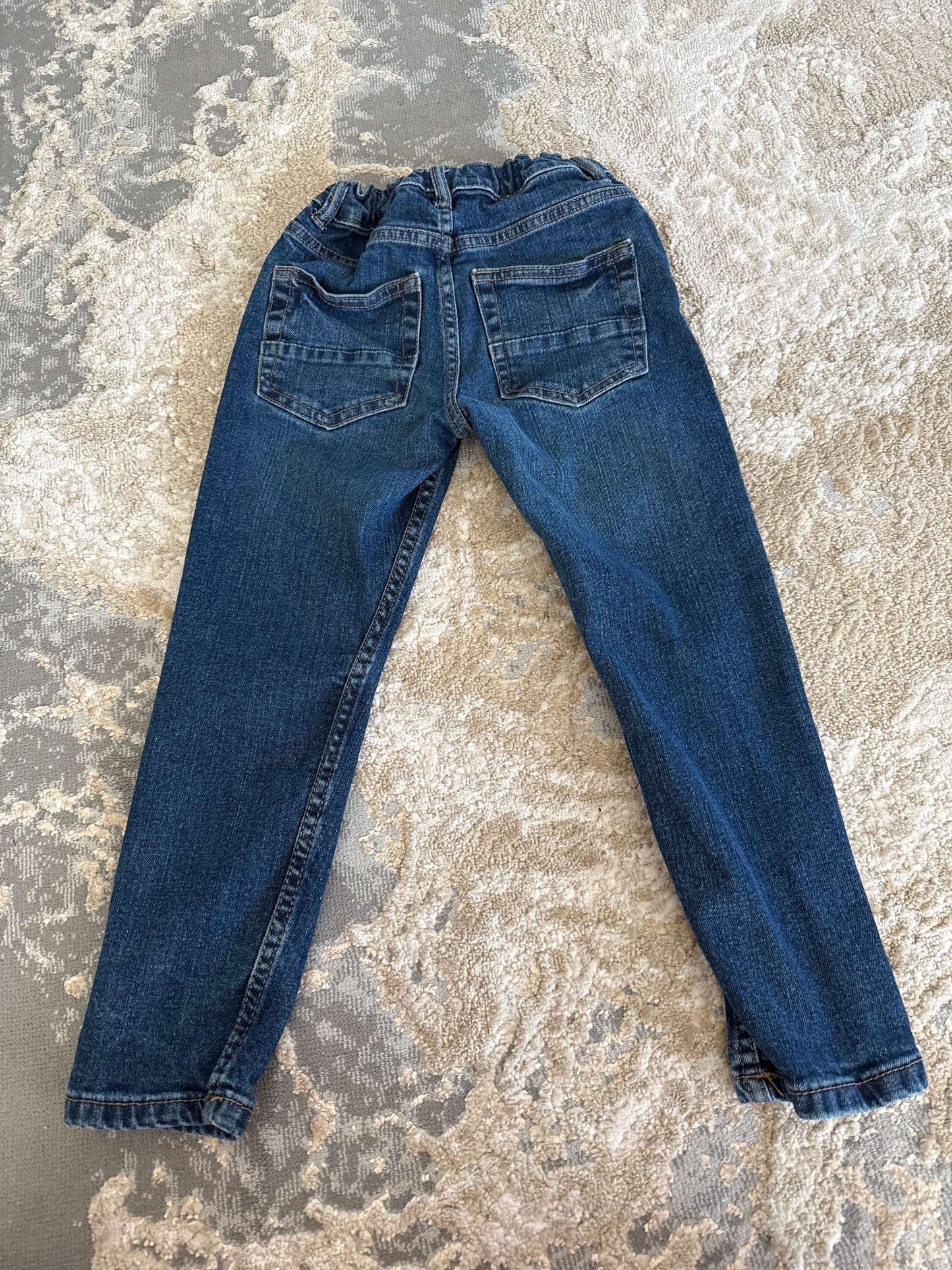 George size 6 stretch slim fit blue / light grey jeans (2 pc), Kids 6/6X (extra small)