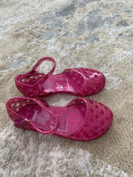 Gymboree size 7 sparkly pink plastic sandals, Shoes 7 (Walkers:12-24 mth)