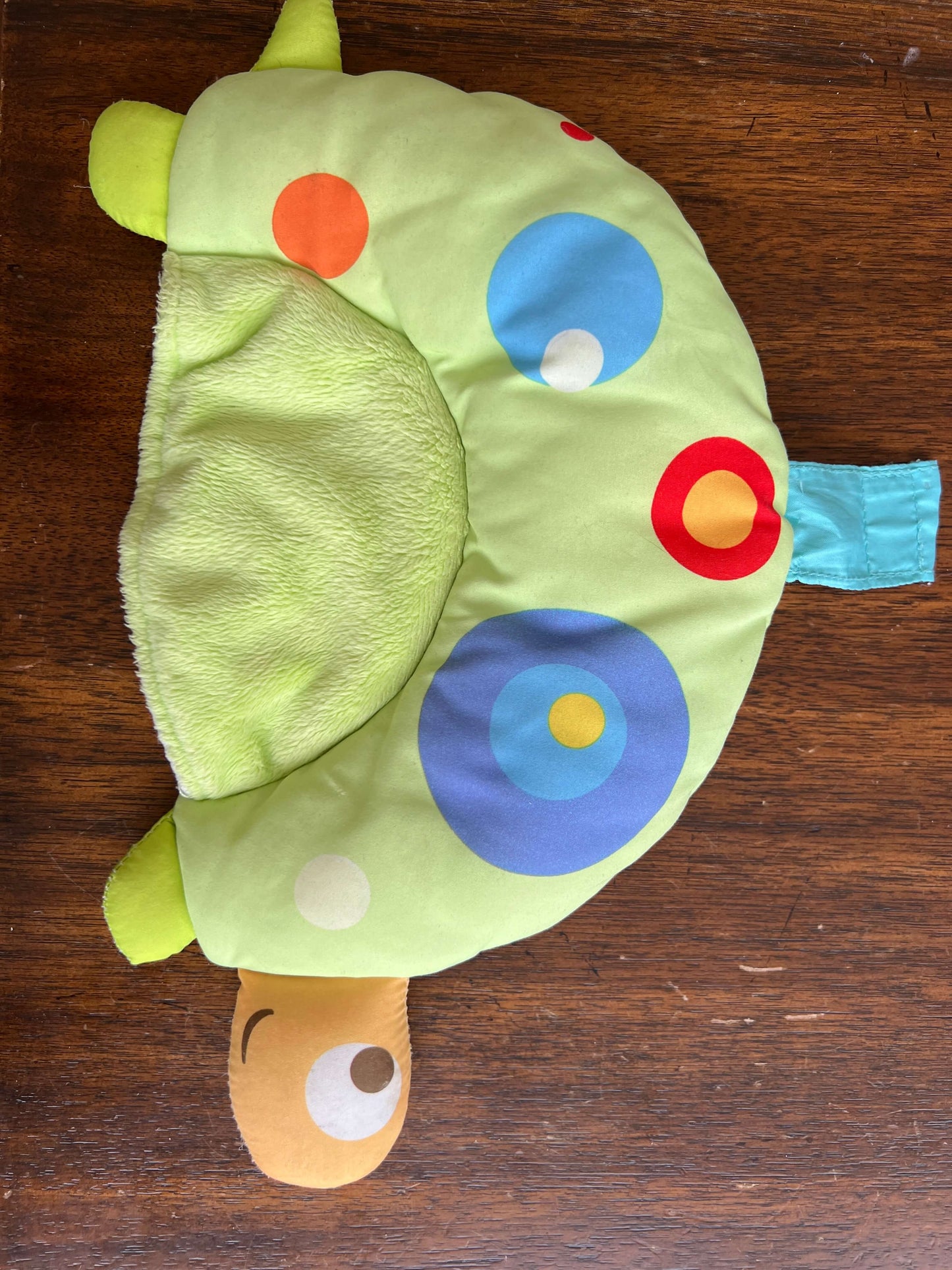 Toy baby turtle pillow with Velcro to hang