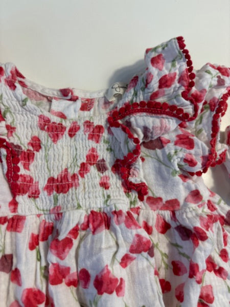 3-6m jessica simpson red poppy dress, Kids 6 Month (3-6M)