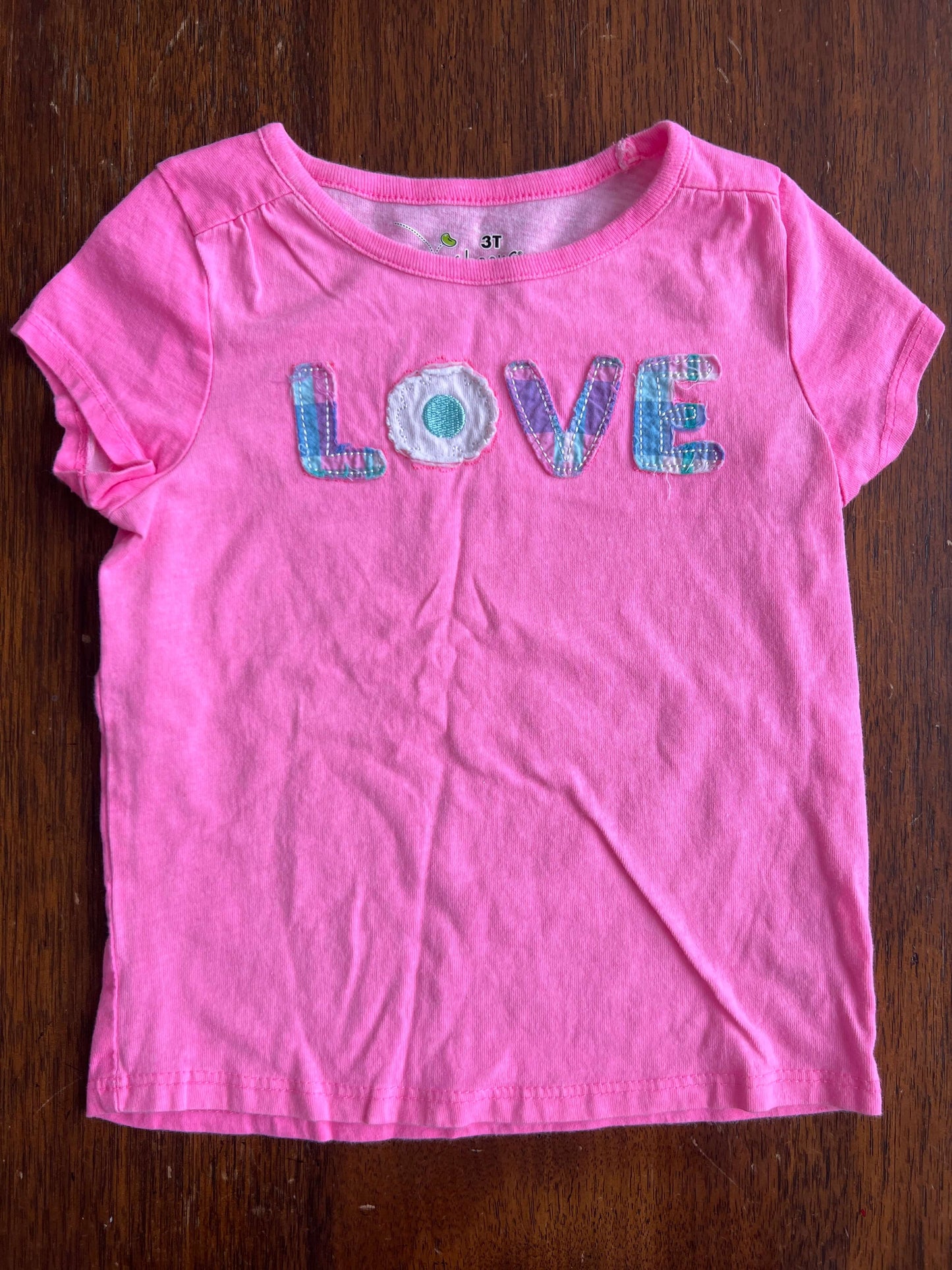 *Jumping Beans 3T Love shirt with detail, Kids 3T