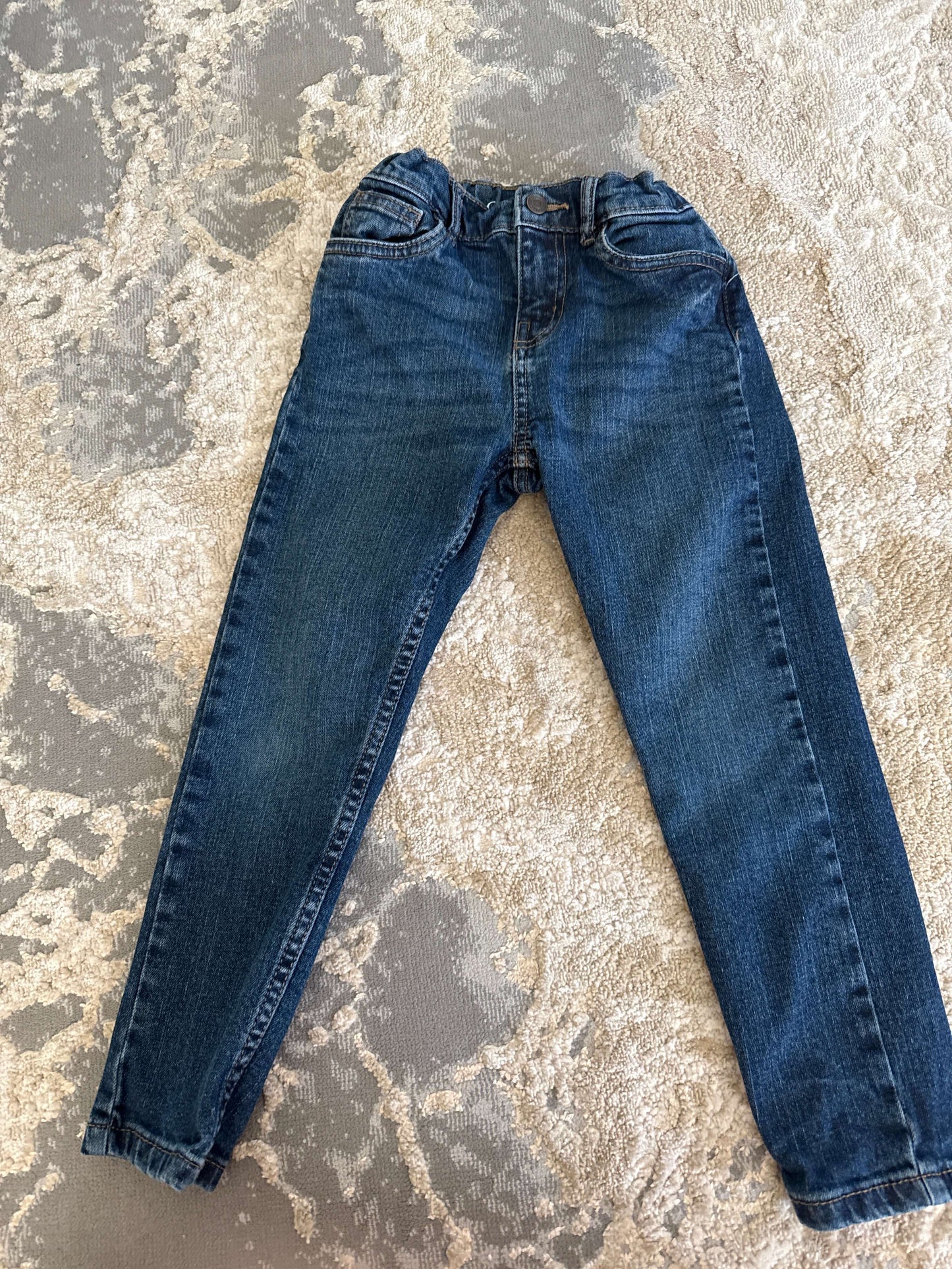 George size 6 stretch slim fit blue / light grey jeans (2 pc), Kids 6/6X (extra small)