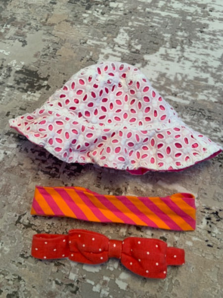 Joe fresh & other size 0-12m hat & 2 headband