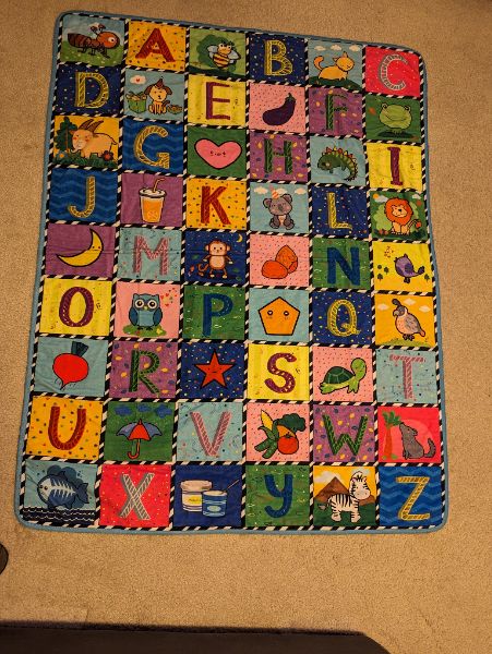 Alphabet playroom mat