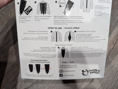 Make my belly fit jacket extender, Retail price is $135, Maternity M (8-10)