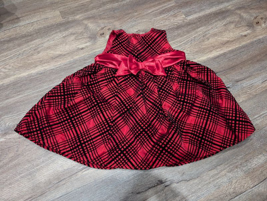 Red plaid dress 6-12m, Kids 12 Month (9-12M)