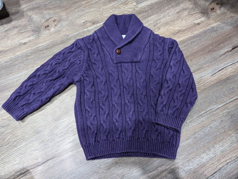 Janie and Jack purple sweater 12-18m, Kids 18 Month (12-18M)